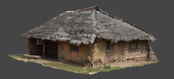 Figure 3. 3D model of a Swahili house using SfM software. Photo Dav Smith. (click to enlarge).