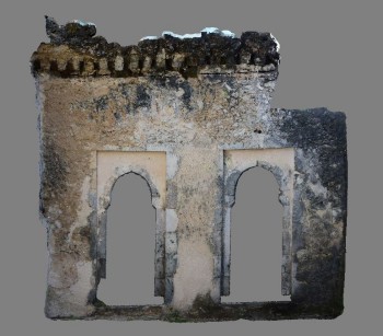 Maelezo: Milango ya Kasri (Songo Mnara) katika mfumo wa ‘Photogrammetry’  Caption: Photogrammetry model of doorways at Songo Mnara.